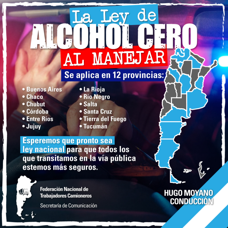 Ley de alcohol cero al manejar